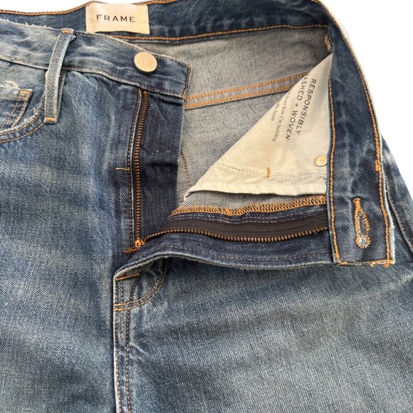 Frame Le Vintage Women's Raw Edge Denim Bermuda Shorts, Size 24 - Picture 4 of 9